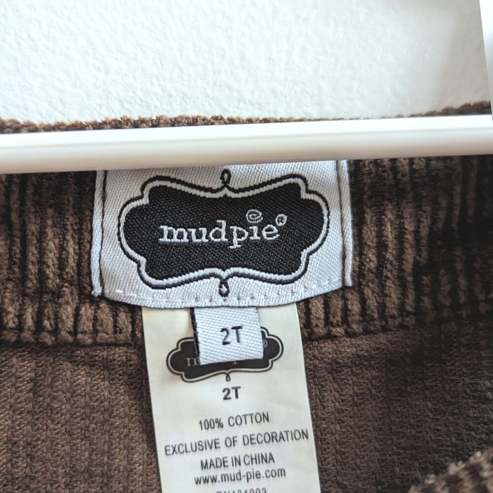 Mud Pie Pinafore Girls Sz 2T Owl Brown Corduroy Boutique Cute - Picture 5 of 5